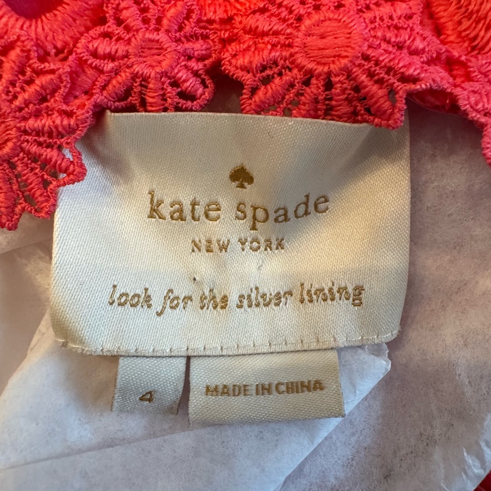 Kate Spade Vibrant Tangerine Lace Dress - Picture 4 of 4